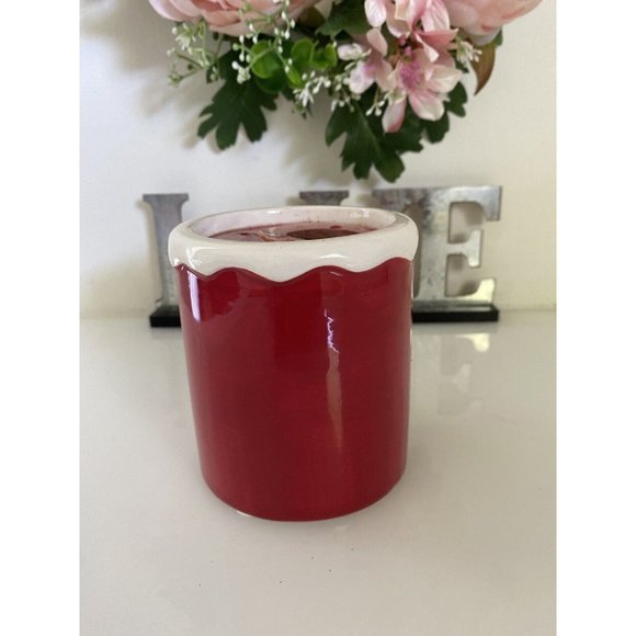 Kohls Vintage Christmas Candle‎ With Big Candy Cane "C" Red w Green Glitter NWT - Picture 16 of 16